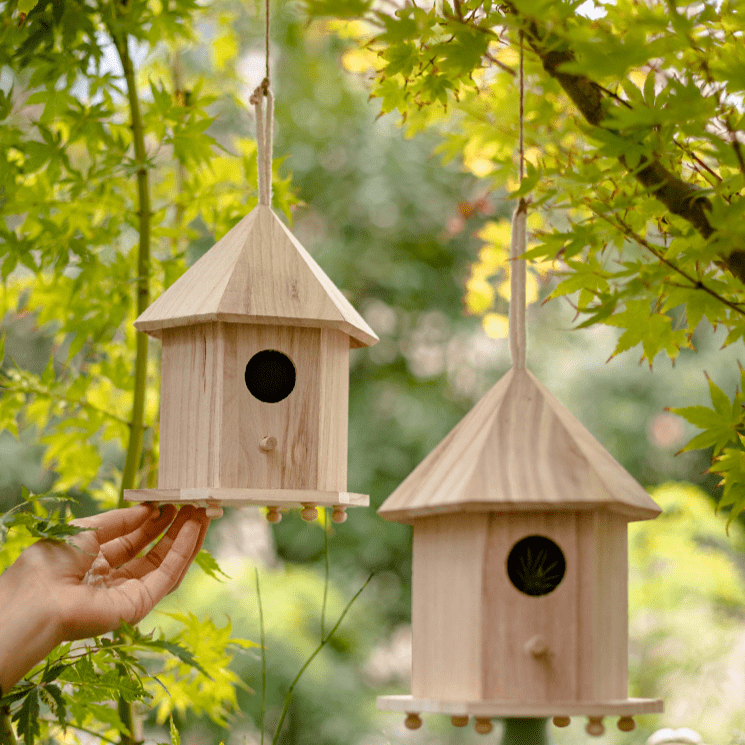 Natural Solid Wood Bird&