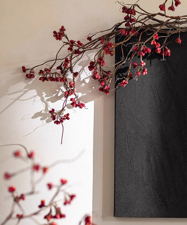 Artificial Red Budded Twig 41.7" Tall