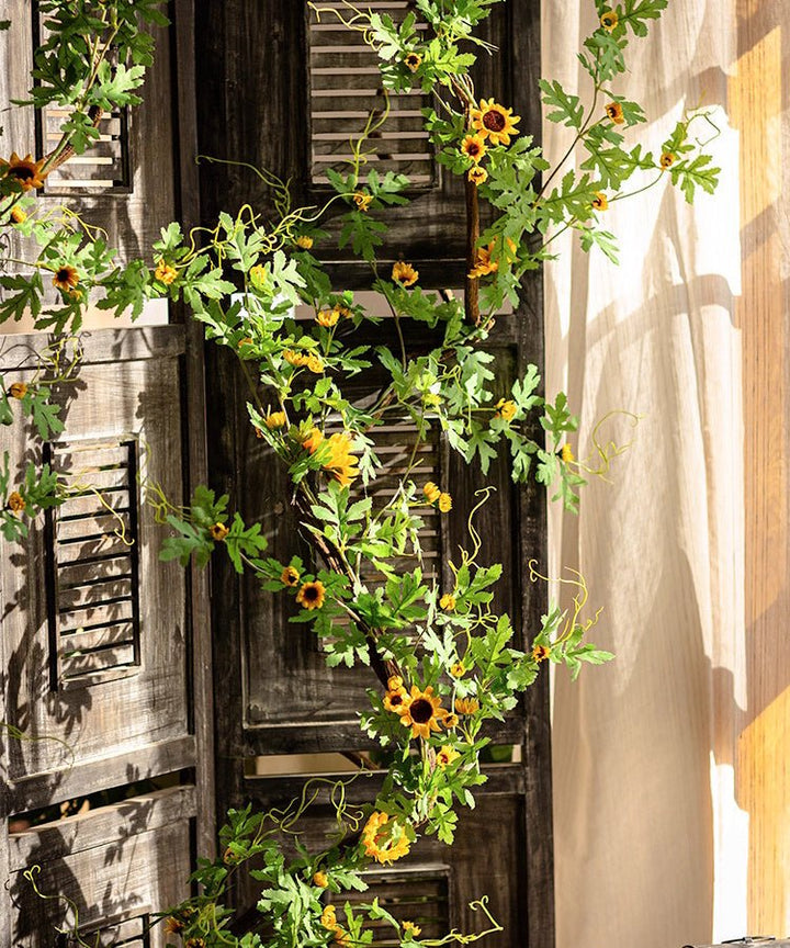 Sunlit Bloom Sunflower Garland 51" Long