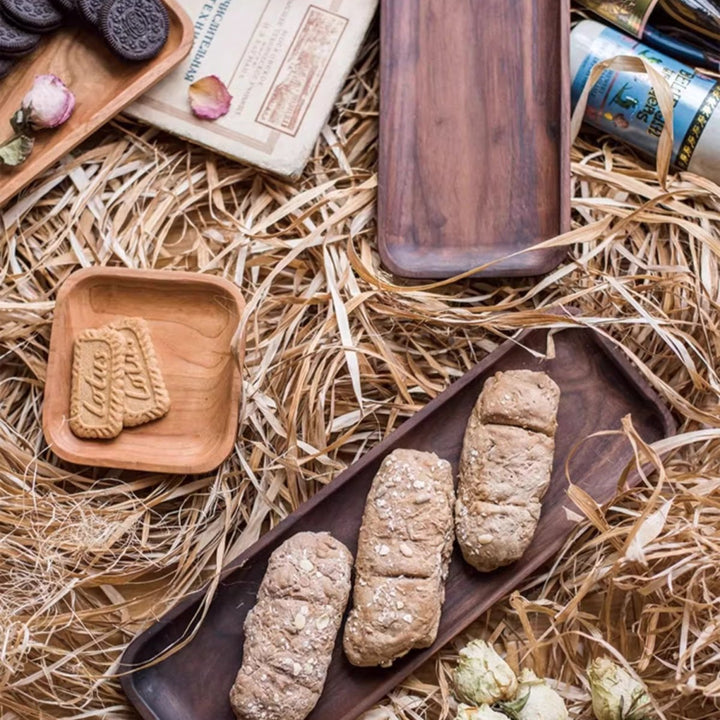 Solid Wood Snack Plate