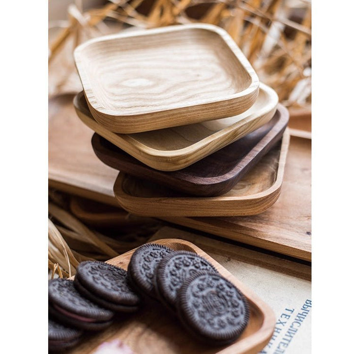 Solid Wood Snack Plate
