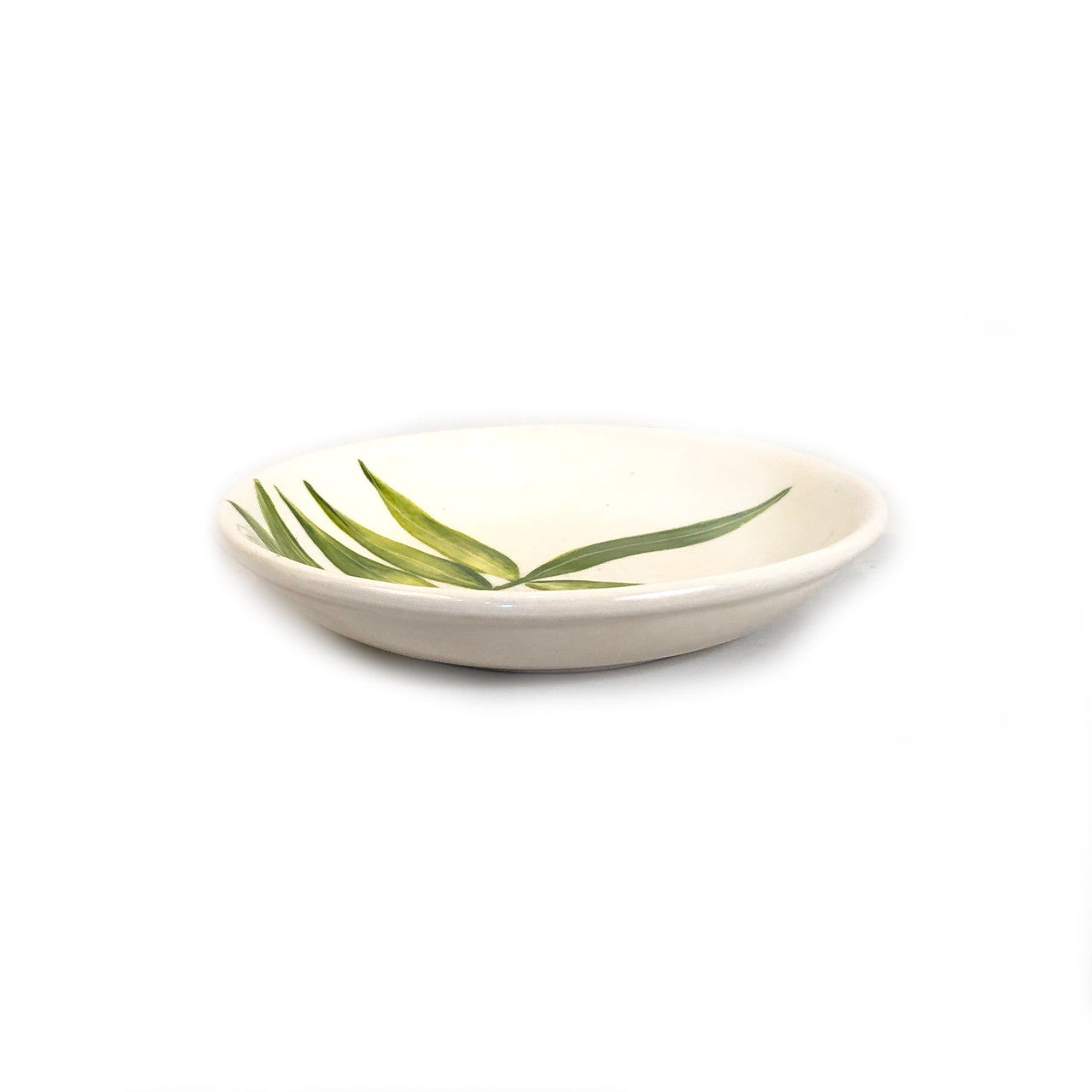 Floating Leaves Dessert Plate - Green