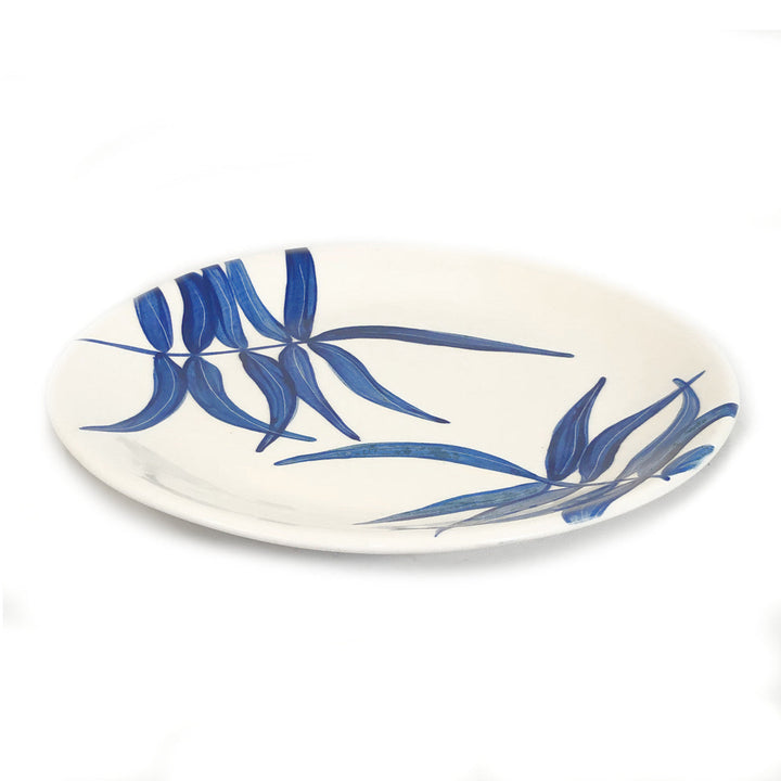 Floating Leaves Dinner Plate - Blue