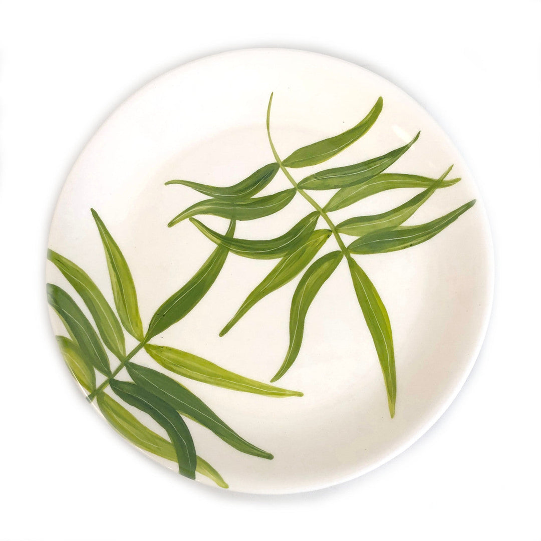 Floating Leaves Dinner Plate - Green