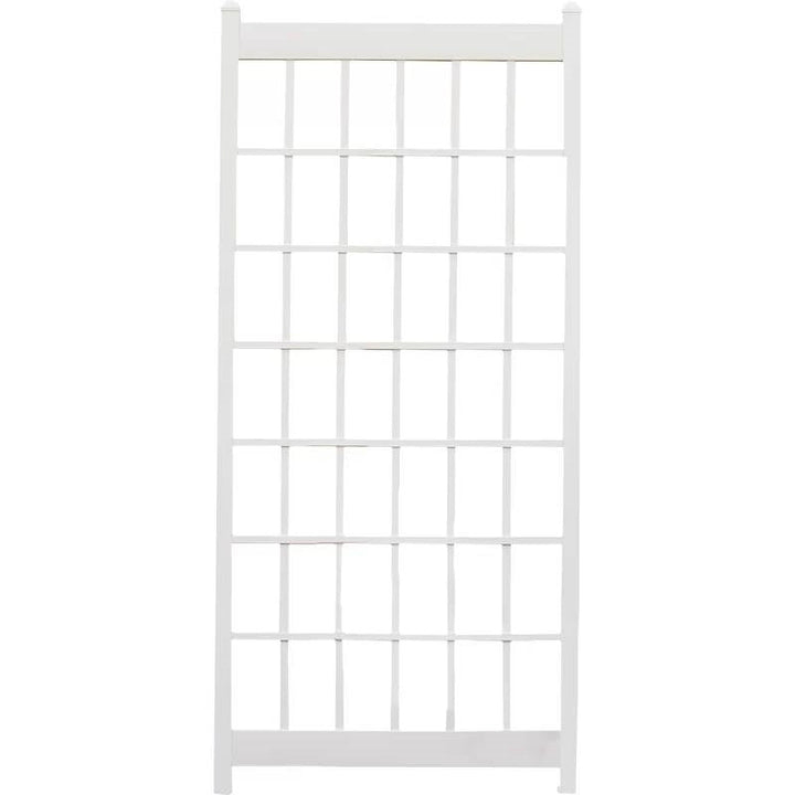 Outdoor 85-inch x 38-inch White PVC Vinyl Lattice Garden Trellis