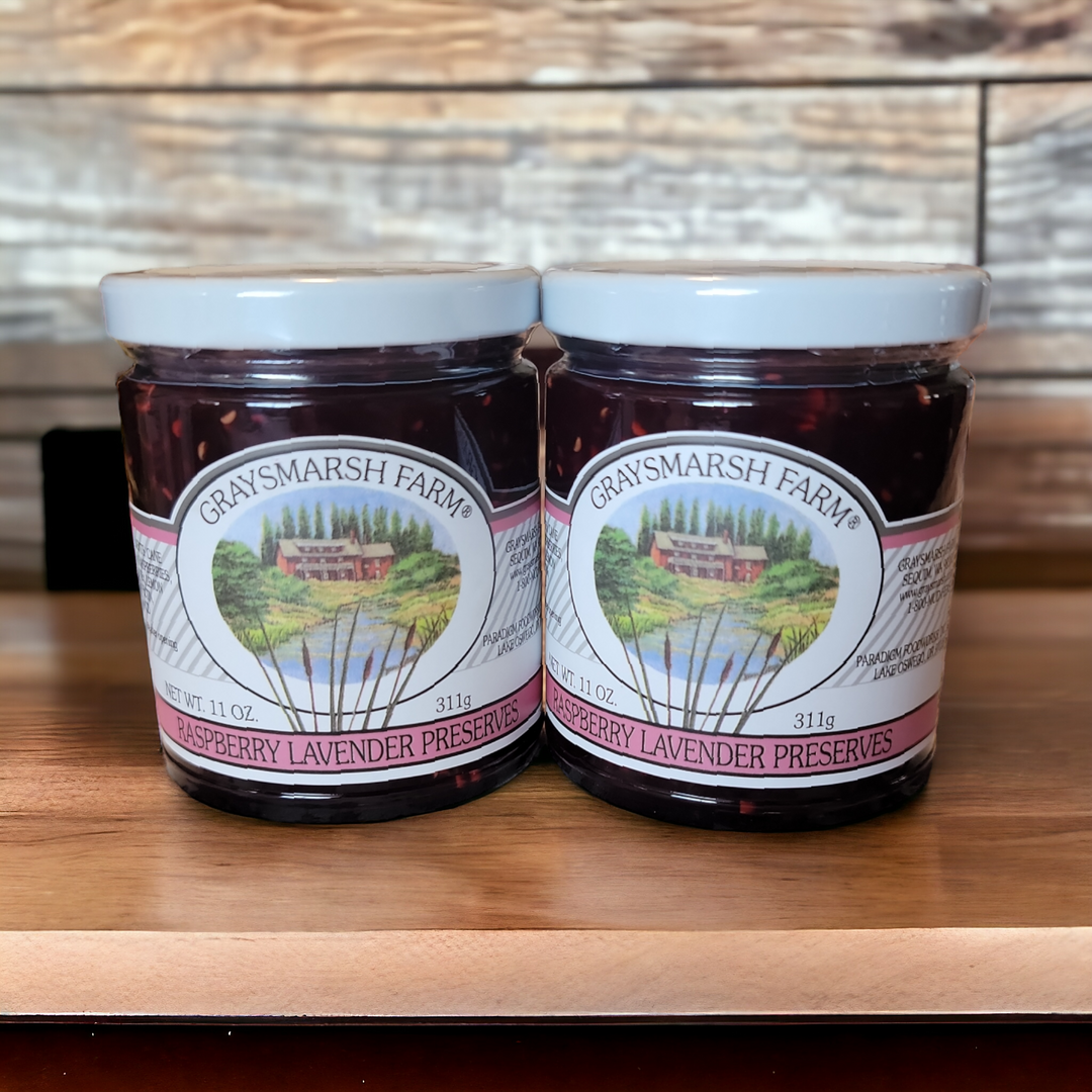 Gourmet Raspberry Lavender Preserve Jam - Herb Infused Spread