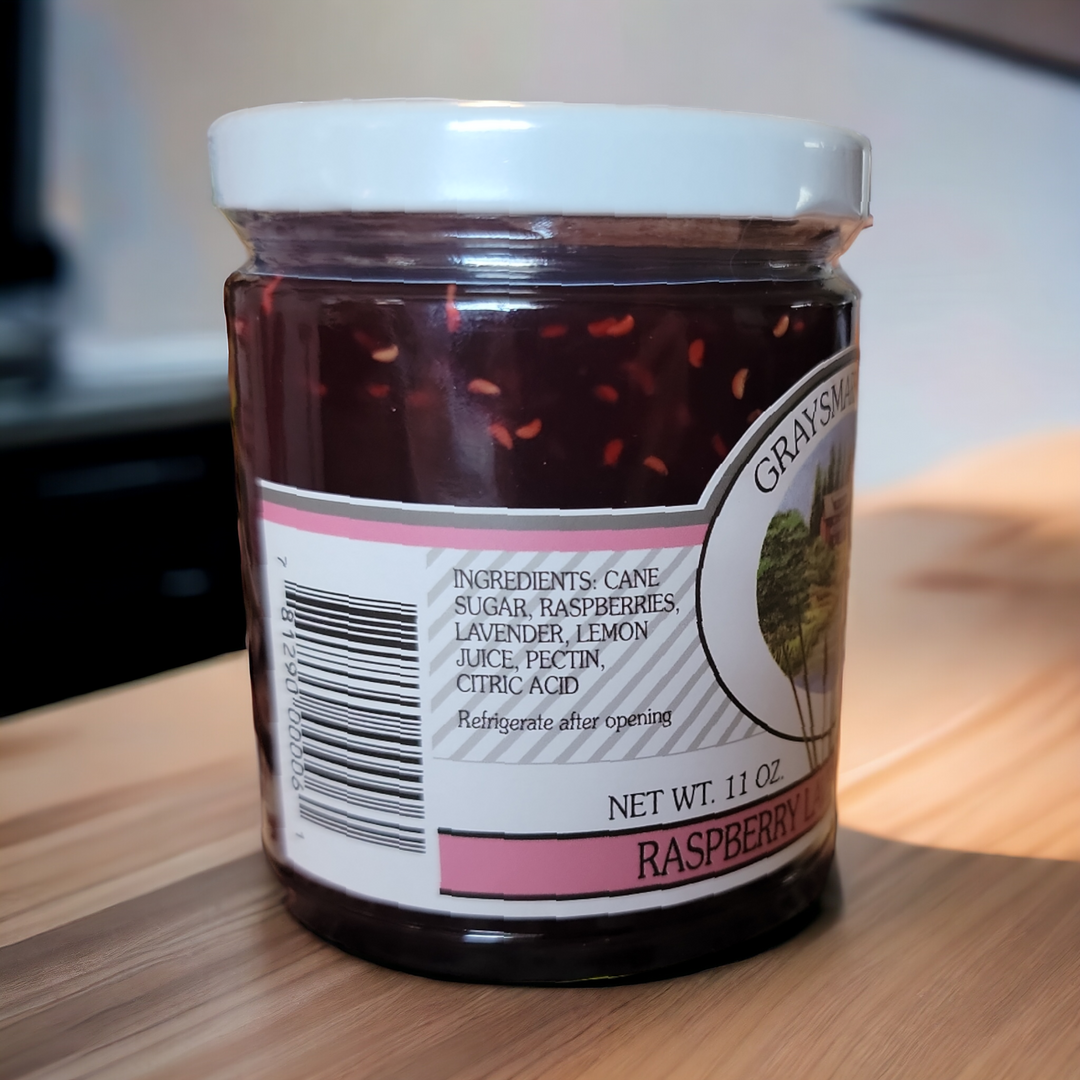 Gourmet Raspberry Lavender Preserve Jam - Herb Infused Spread