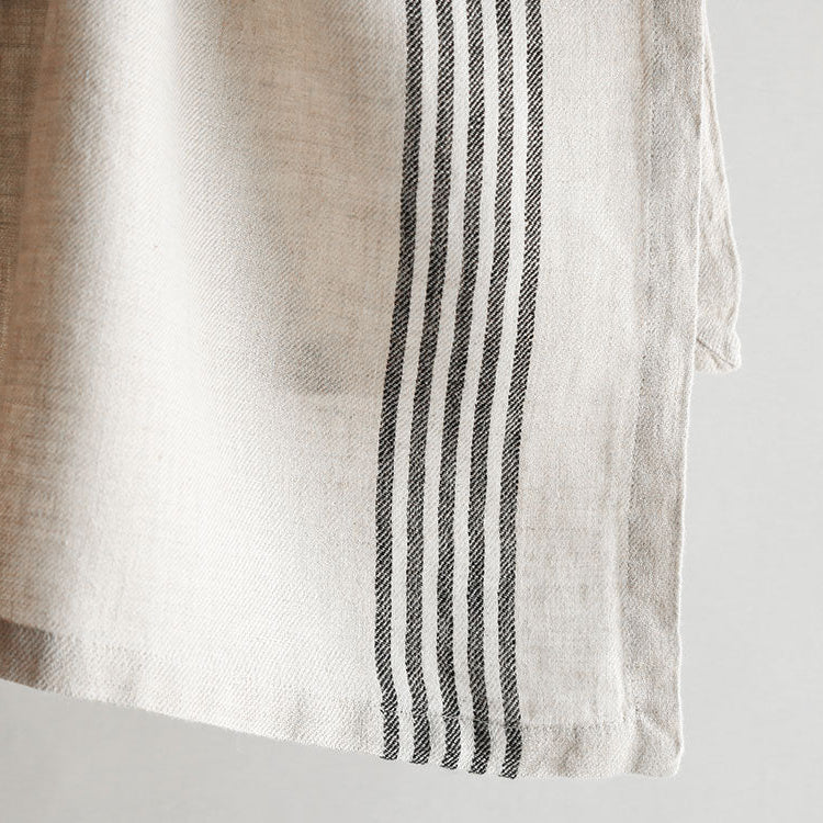 Striped Napkins, Black and Ivory