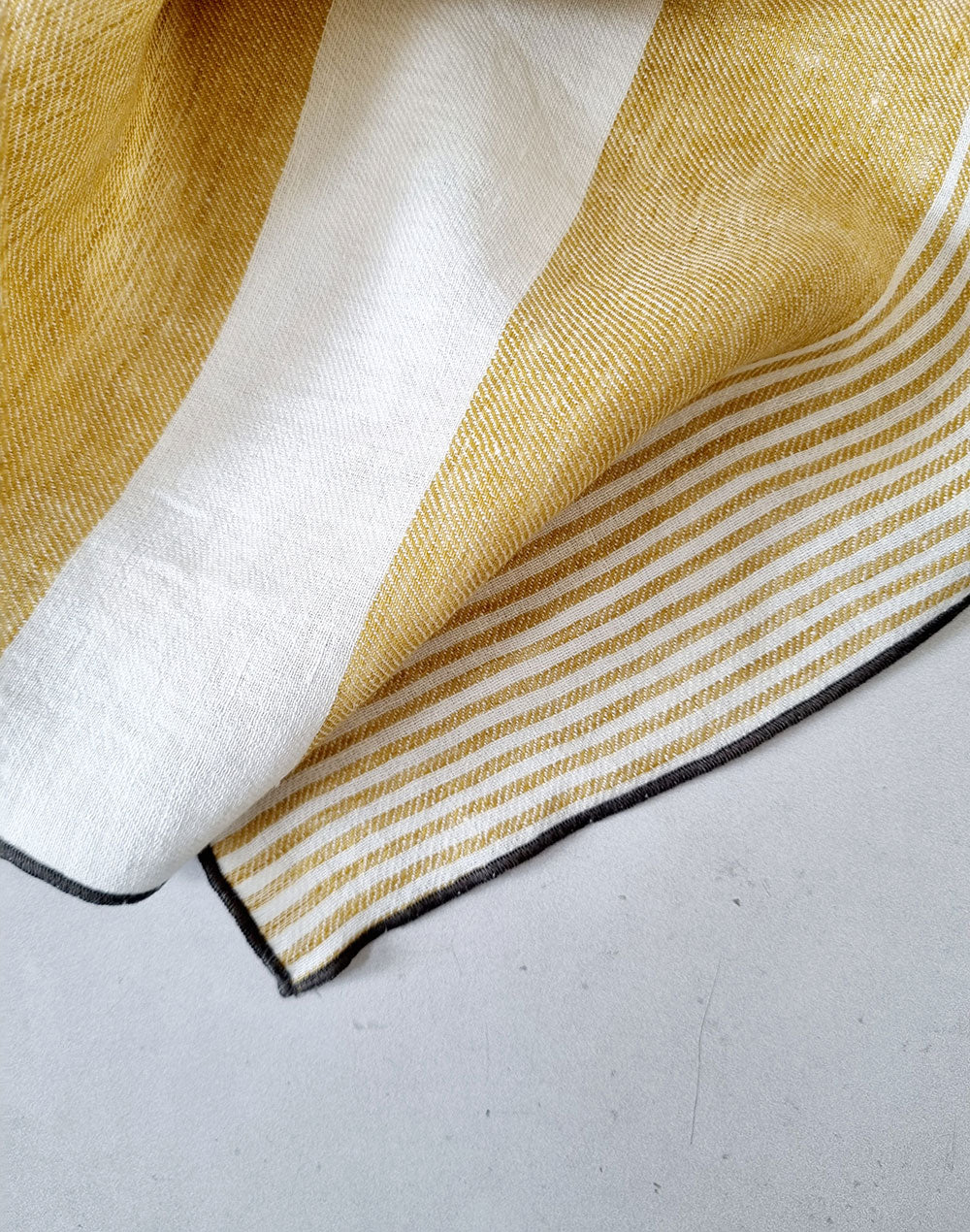 Striped Napkins, Yellow and Ivory