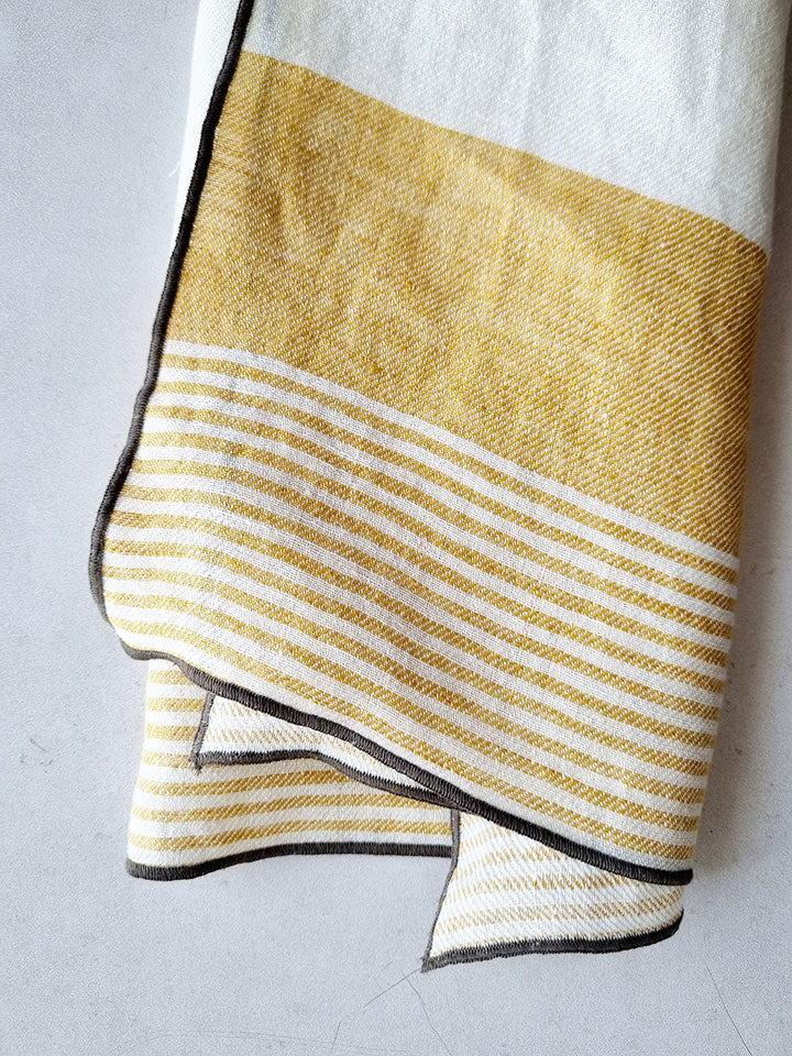 Striped Napkins, Yellow and Ivory