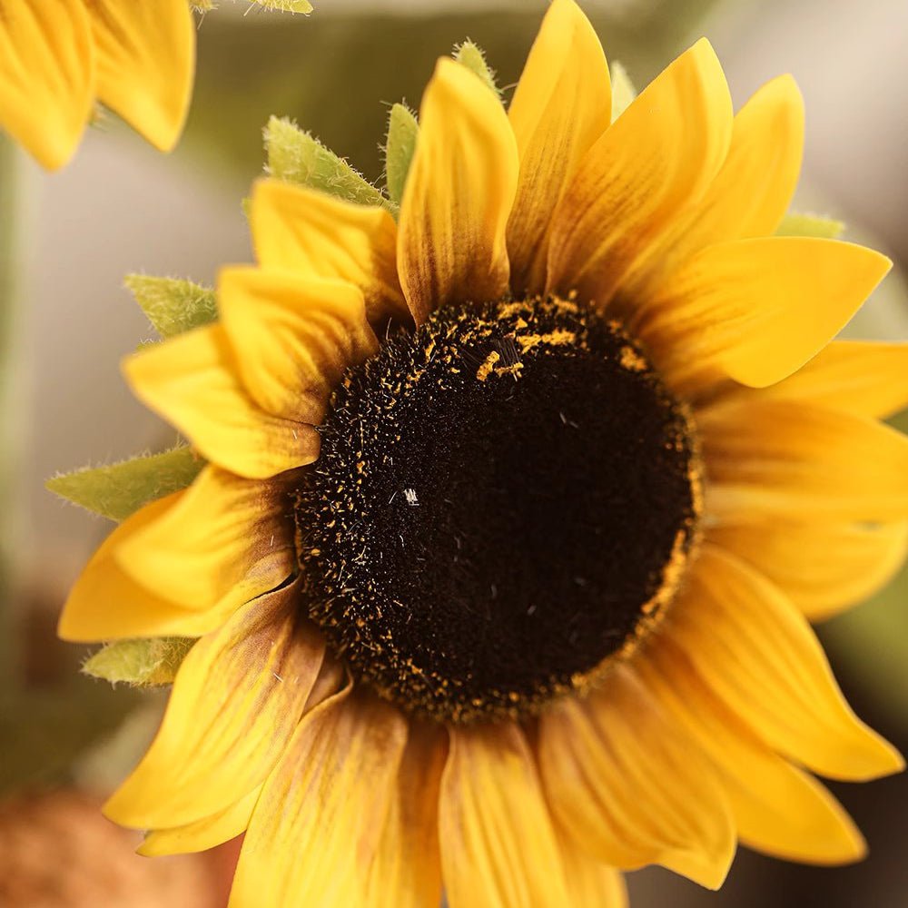 One-Head Artificial Sunflower Stem 19.7" Tall