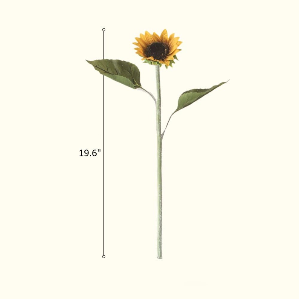 One-Head Artificial Sunflower Stem 19.7" Tall