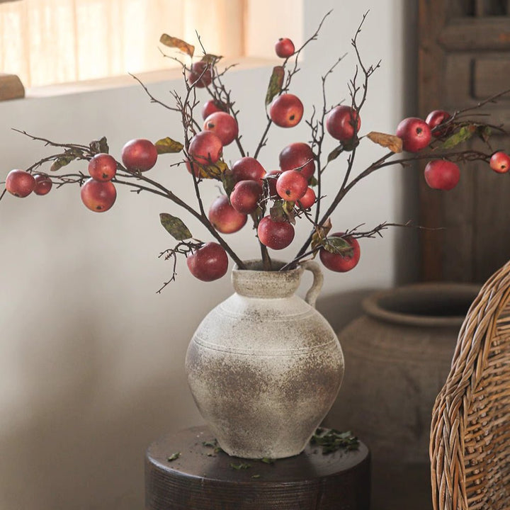 Faux Red Apple Branch Stem 36" Tall