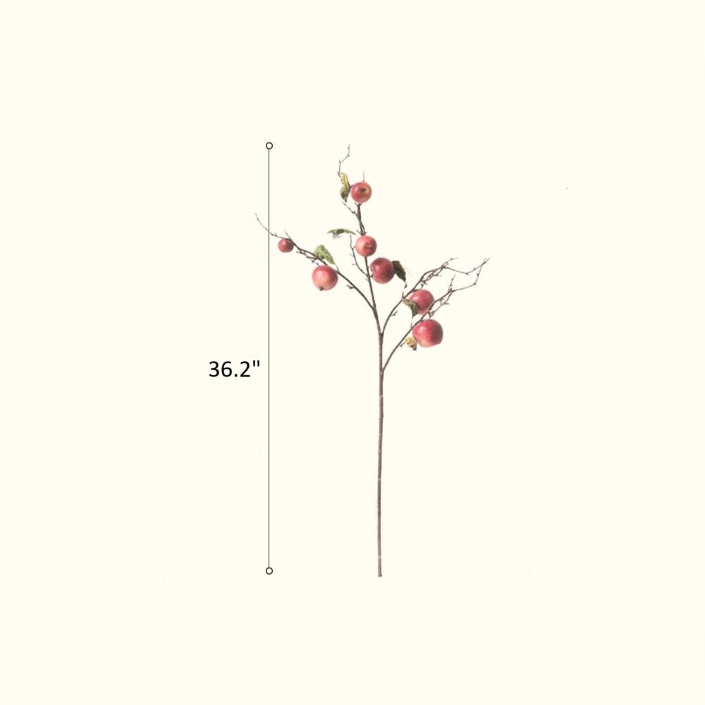 Faux Red Apple Branch Stem 36" Tall