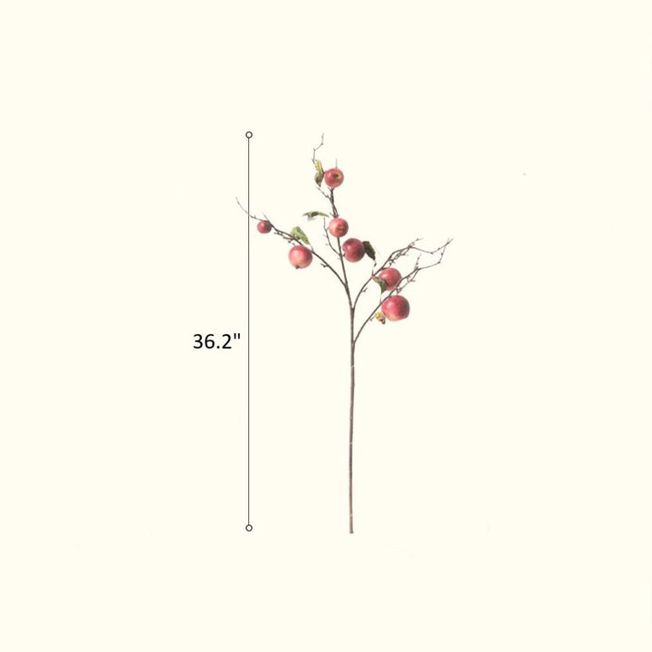 Faux Red Apple Branch Stem 36" Tall
