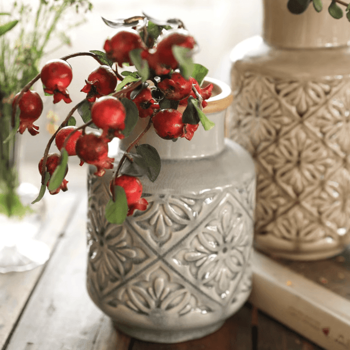 Domino Embossed Pattern Vase