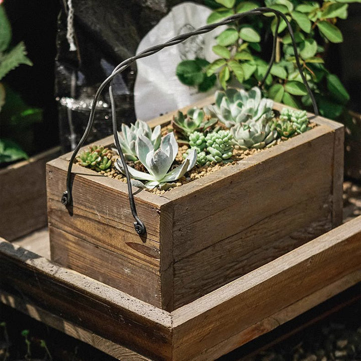 Farmhouse Wooden Box for Succulents or Flowers