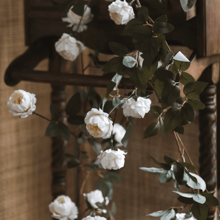 Artificial Small Peony Flower Vine 65" Long