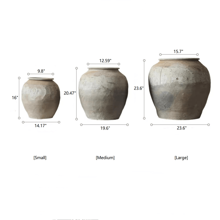 Round Earthenware Pot
