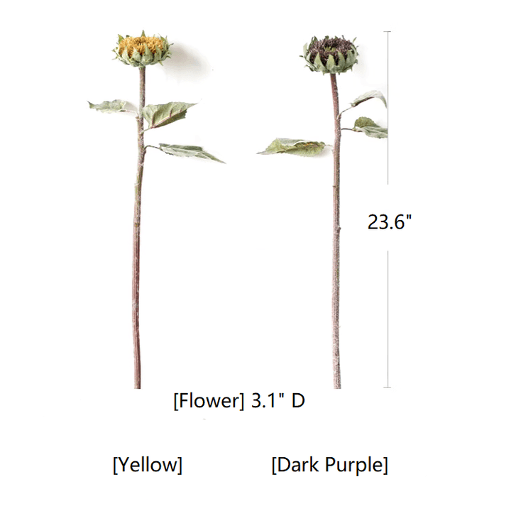 Artificial Small Head Sunflower Stem 23.6" Tall