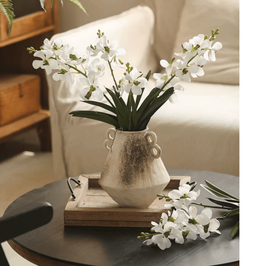 Faux Vanda Orchid Stem 24" Tall
