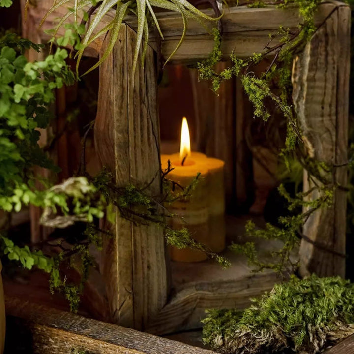 Farmhouse Wooden Lantern Hanging or Tabletop