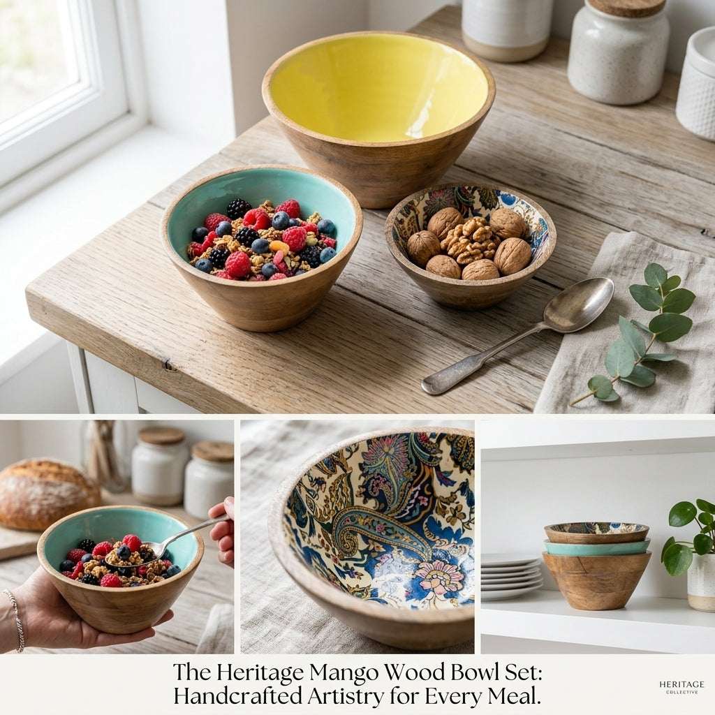 Mango Wood Bowl Set of 3