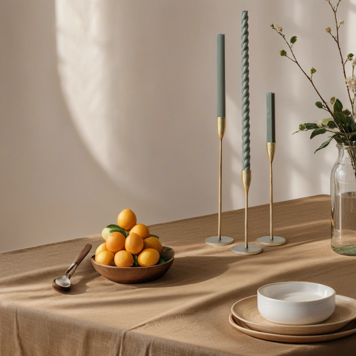 Handcrafted Antique Brass Candlesticks