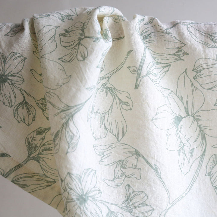 Grey and Green Lilies Napkins