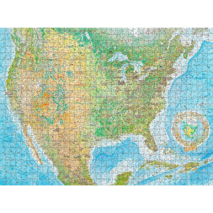 North America: Tundra To Tropics 1000 Piece Jigsaw Puzzle Pomegranate