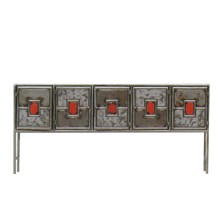 Recycled Metal Credenza - Red