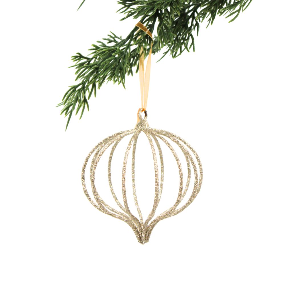 4" Champagne Assorted Ornament