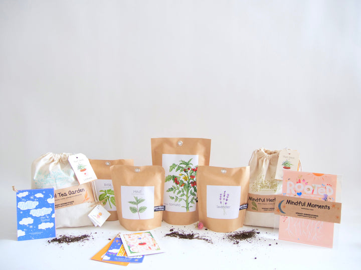 "Get Growing" Mindful Garden in a Bag Kit: Mindfulness Journal, Meditation Card + Growing Kit - (Assorted Year-Round)