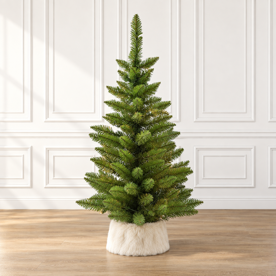 3ft Tabletop Christmas Tree Burlap Base Mini Rustic Holiday Decor 105 Tips