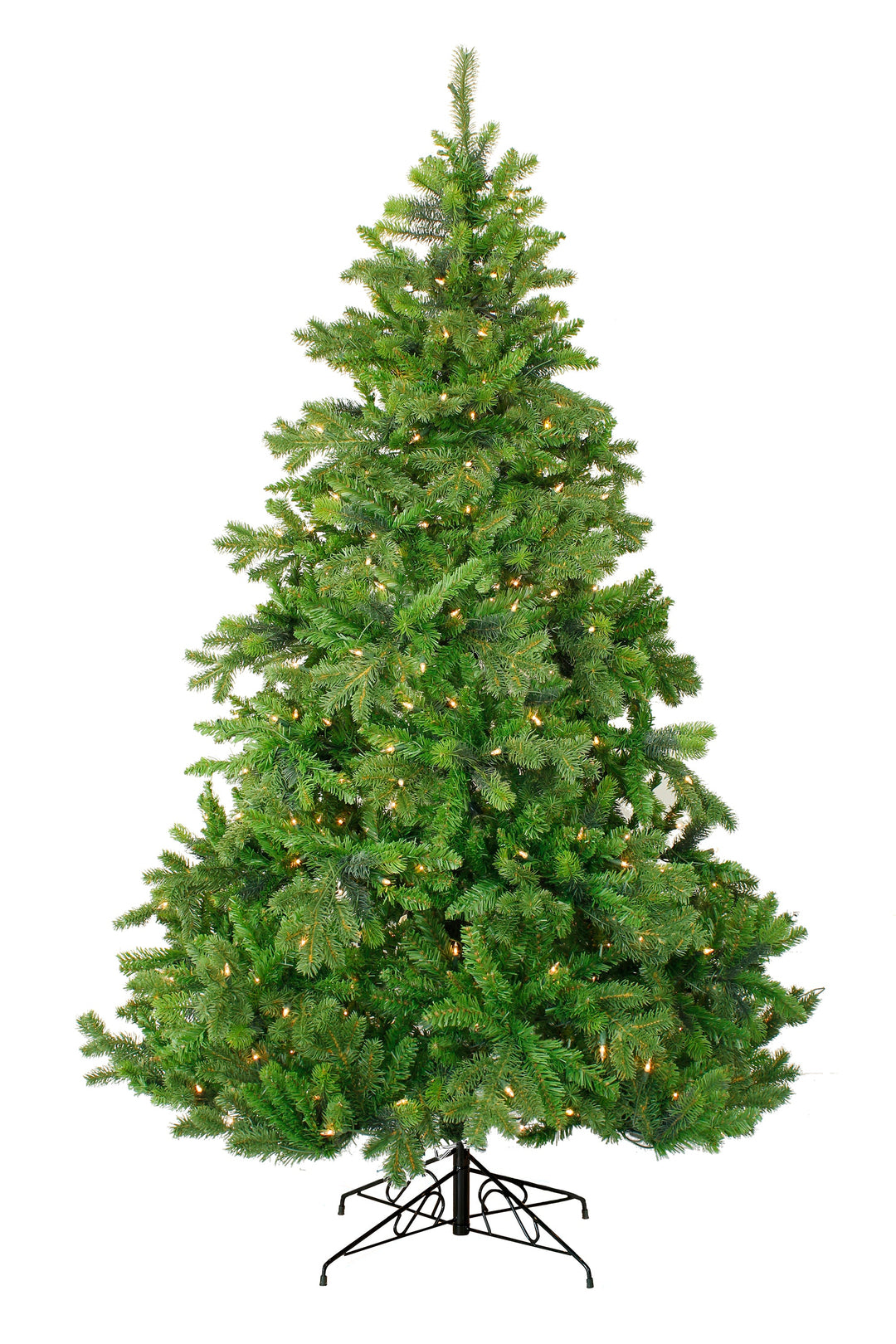 Pre-Lit Salem Pine Christmas Tree Full Holiday Décor Warm White Lights with Metal Stand 6FT