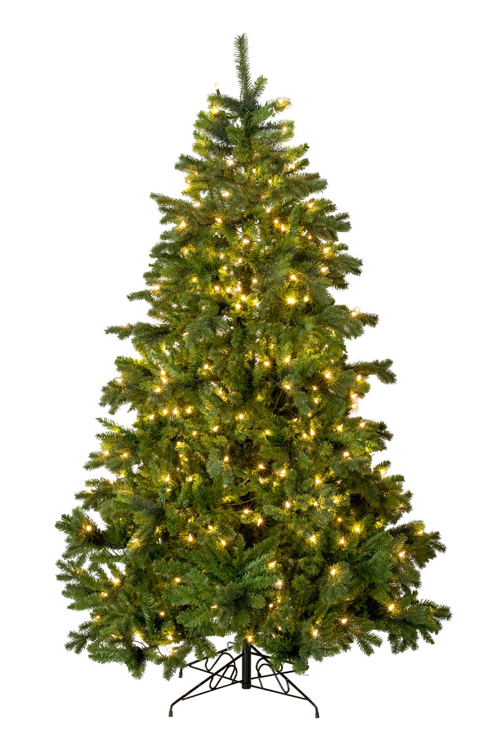 Prelit Calgary Spruce Christmas Tree with Warm White Lights