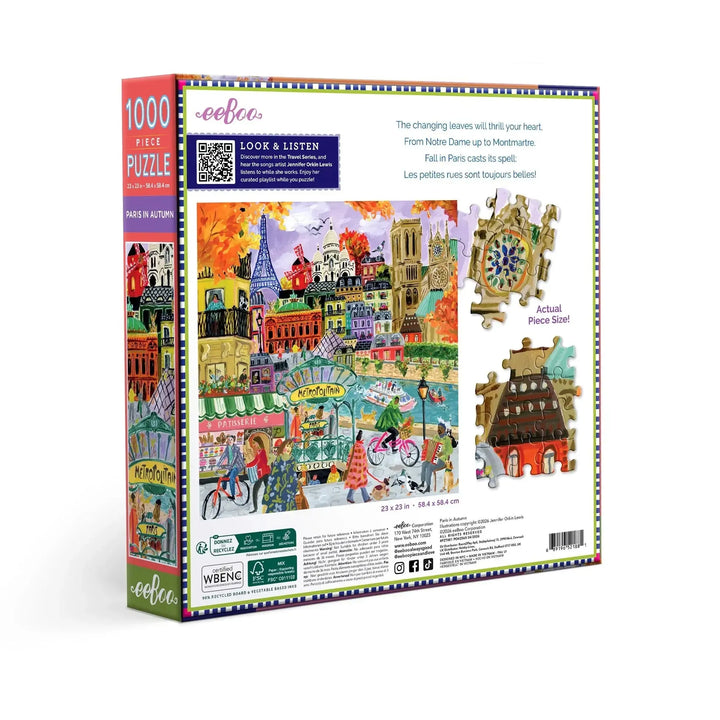 Paris in Autumn 1000 Piece Jigsaw Puzzle eeBoo