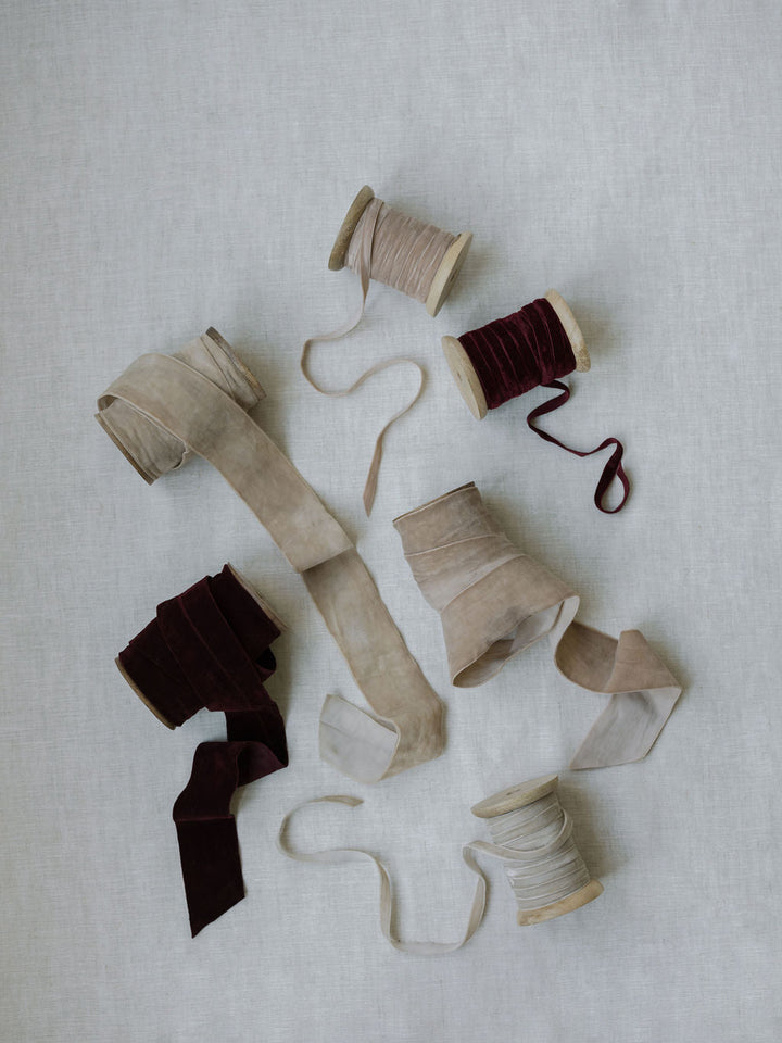 Hand Dyed Velvet Ribbon