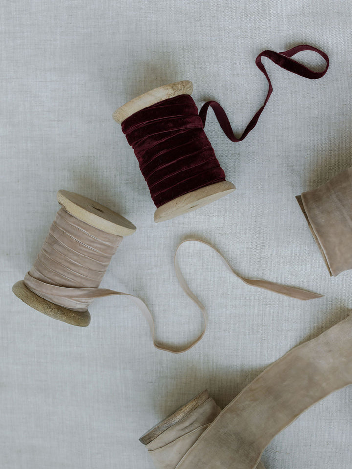 Hand Dyed Velvet Ribbon