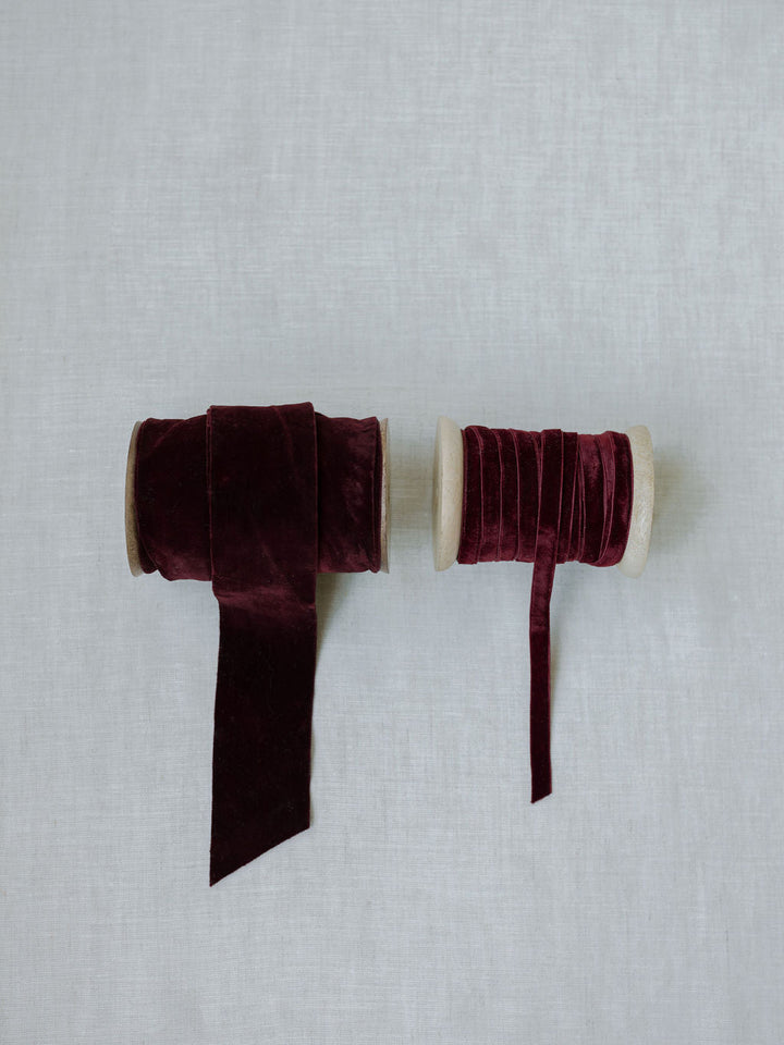 Hand Dyed Velvet Ribbon