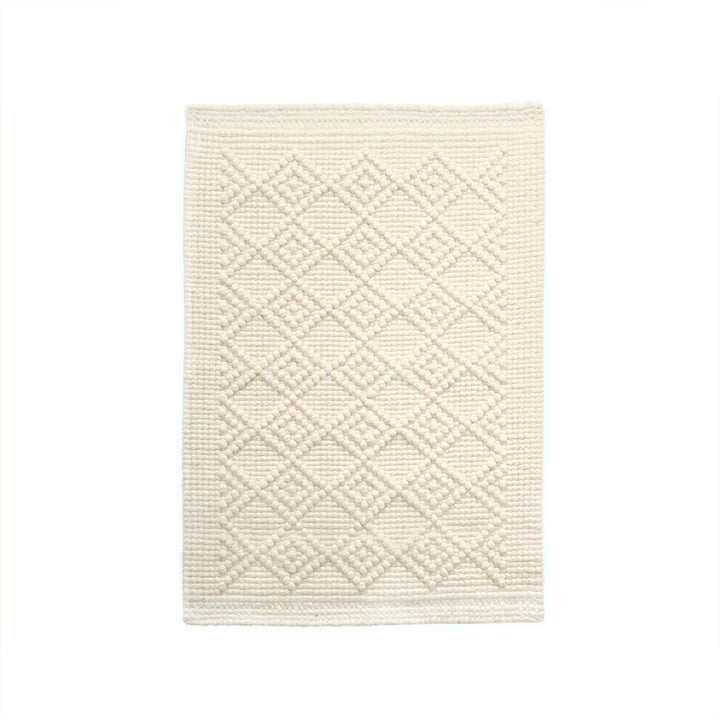 Natural Sisal &amp; Wool Diamond Loop Rug