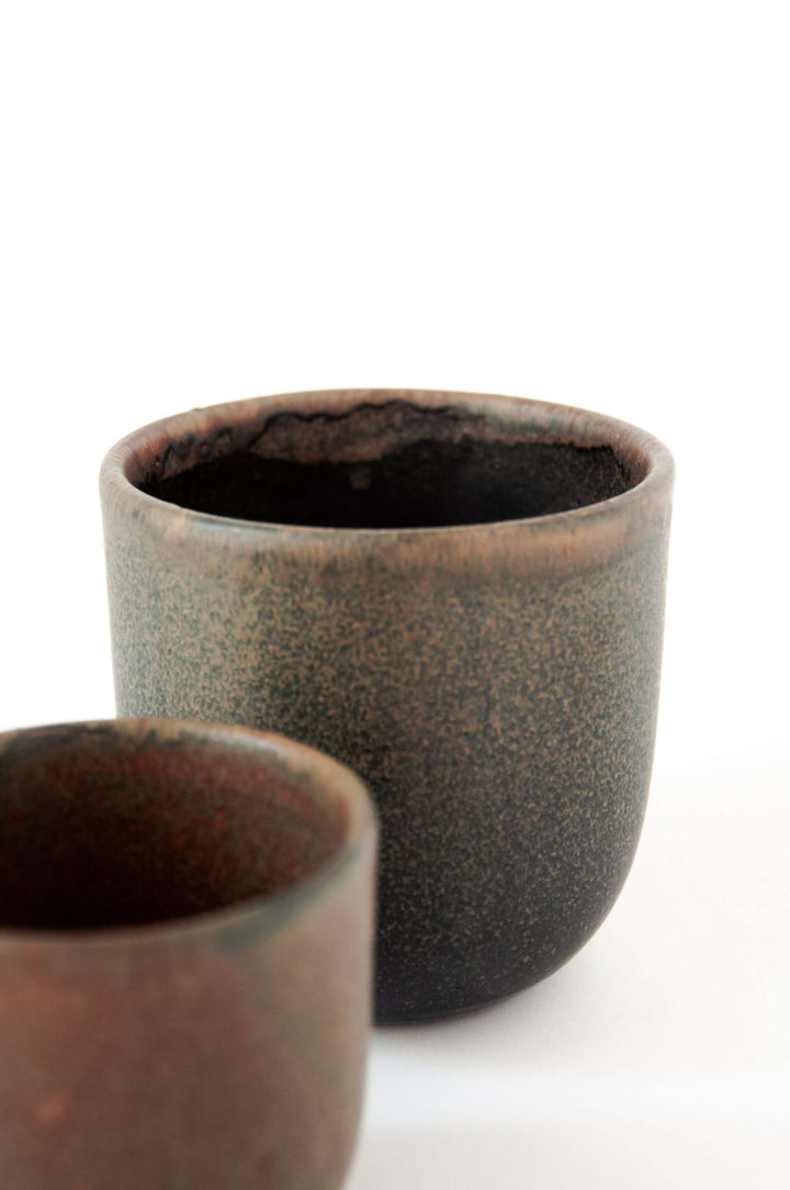 Rust Stoneware Coffee Cup