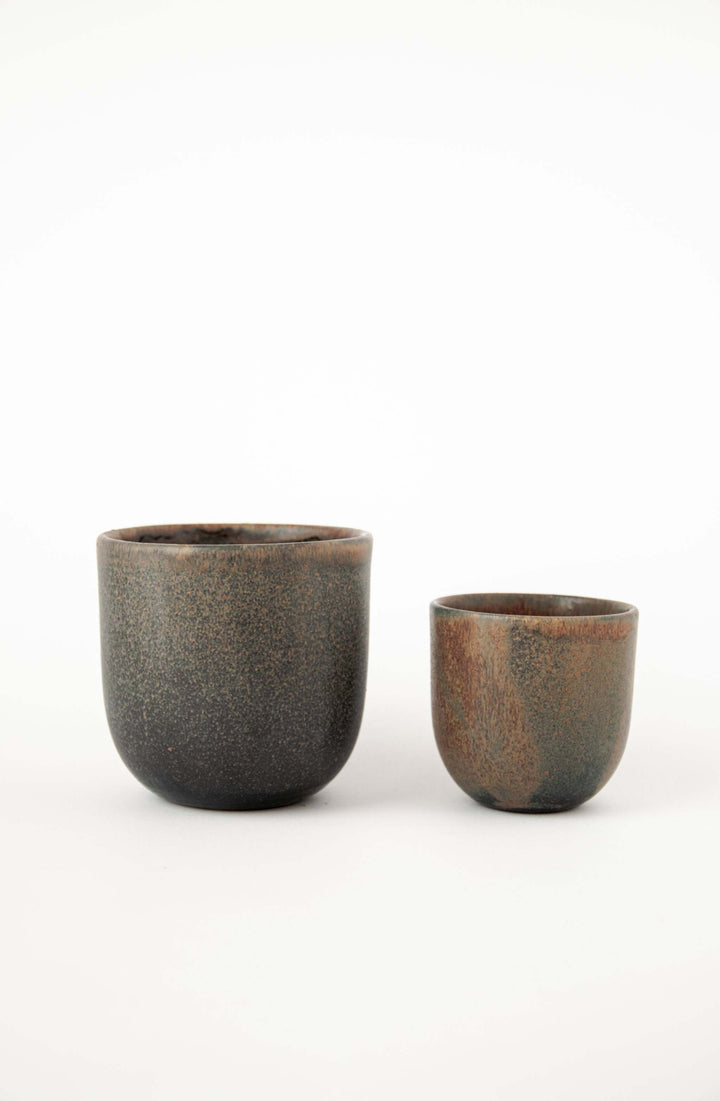Rust Stoneware Coffee Cup