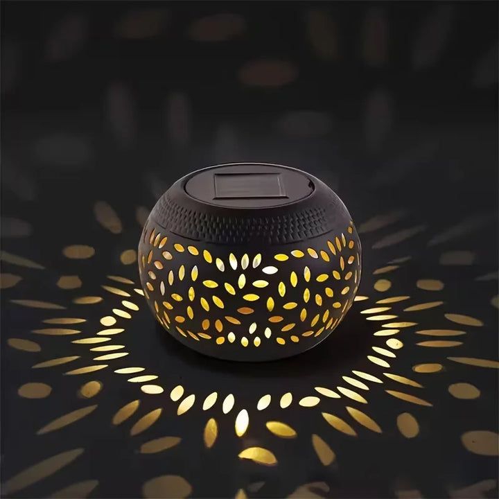 Solar Garden Lantern Outdoor Metal Solar Table Light Desktop Decorative Waterproof Solar Powered LED Light for Desktop Yard Path