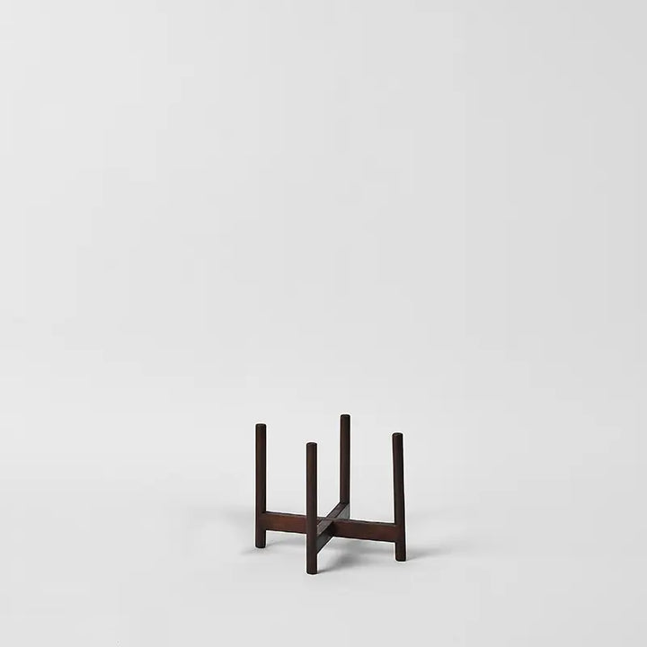 Rounded Hardwood Plant Stand
