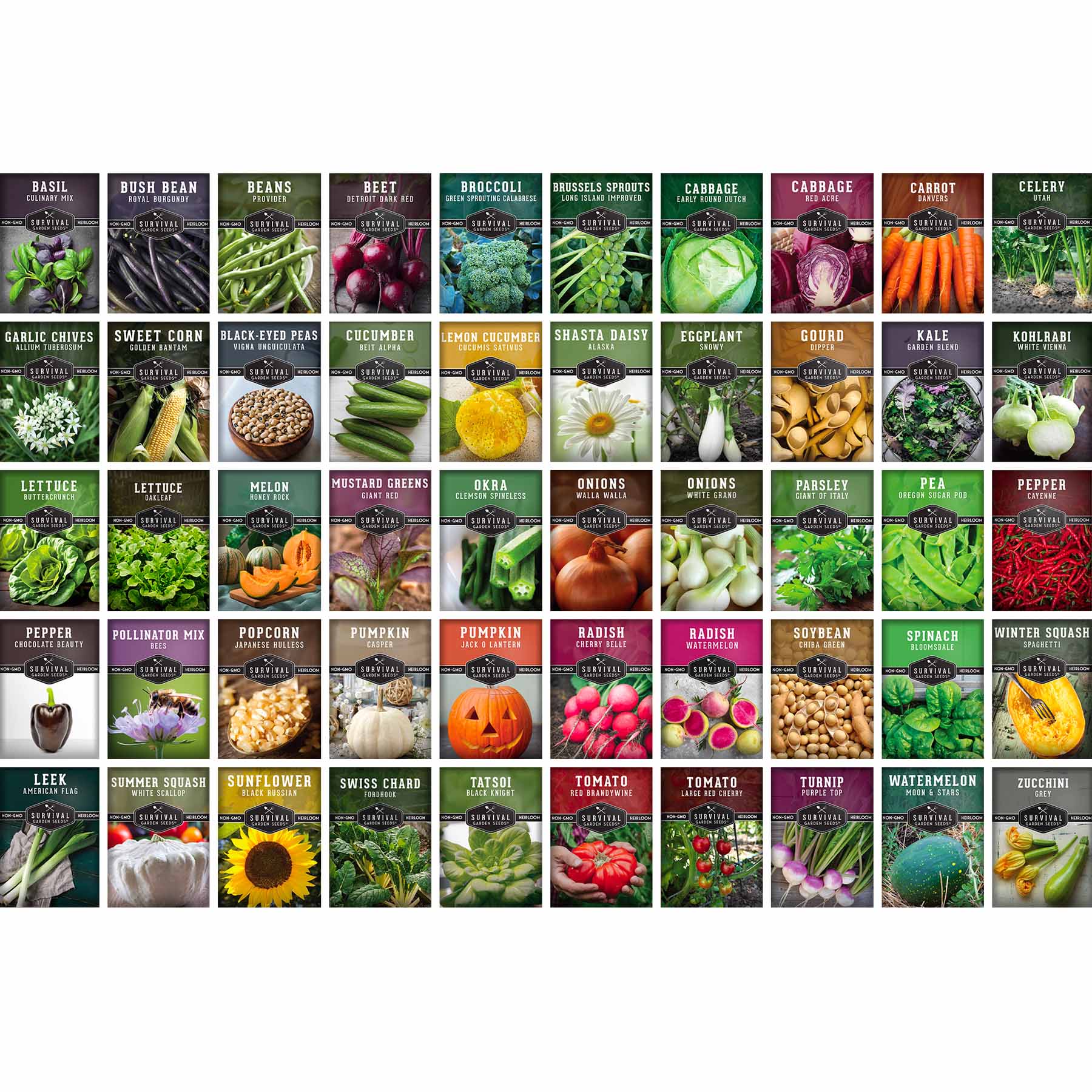 Homestead Garden Collection – 50 Essential Seeds for Self-Reliant Living