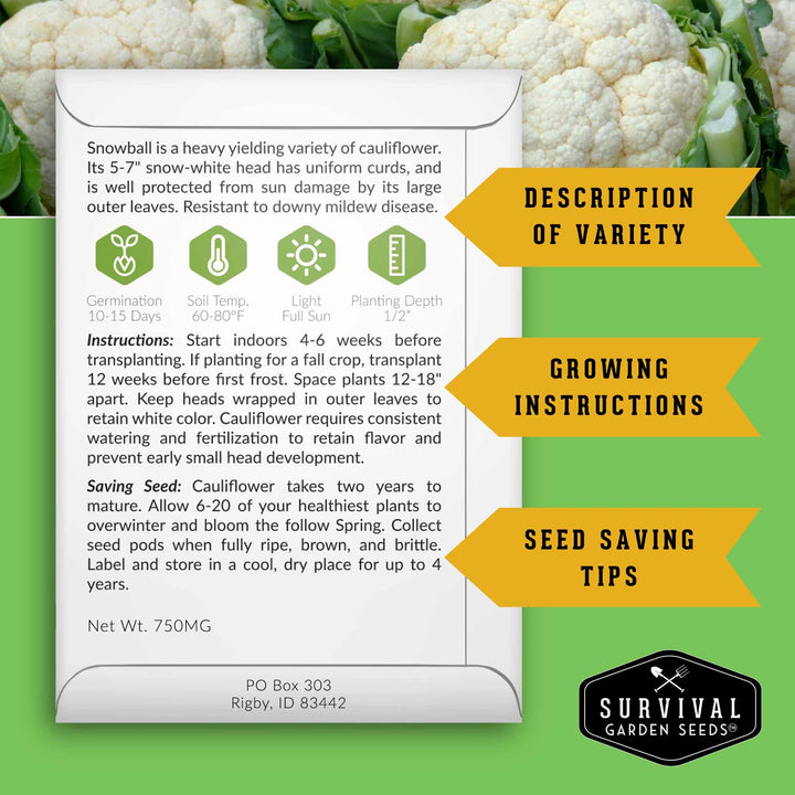 Complete Heirloom Survival Garden Seed Kit – 100 Non-GMO Packets