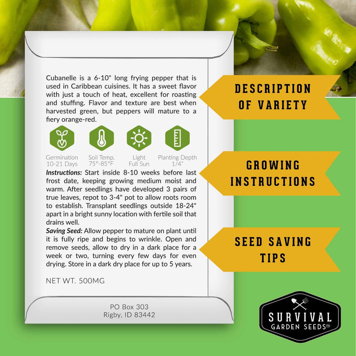 4 Pepper Seed Collection – Heirloom Non-GMO Hot &amp; Sweet Peppers for Salsas, Roasting &amp; Fresh Garden Harvests