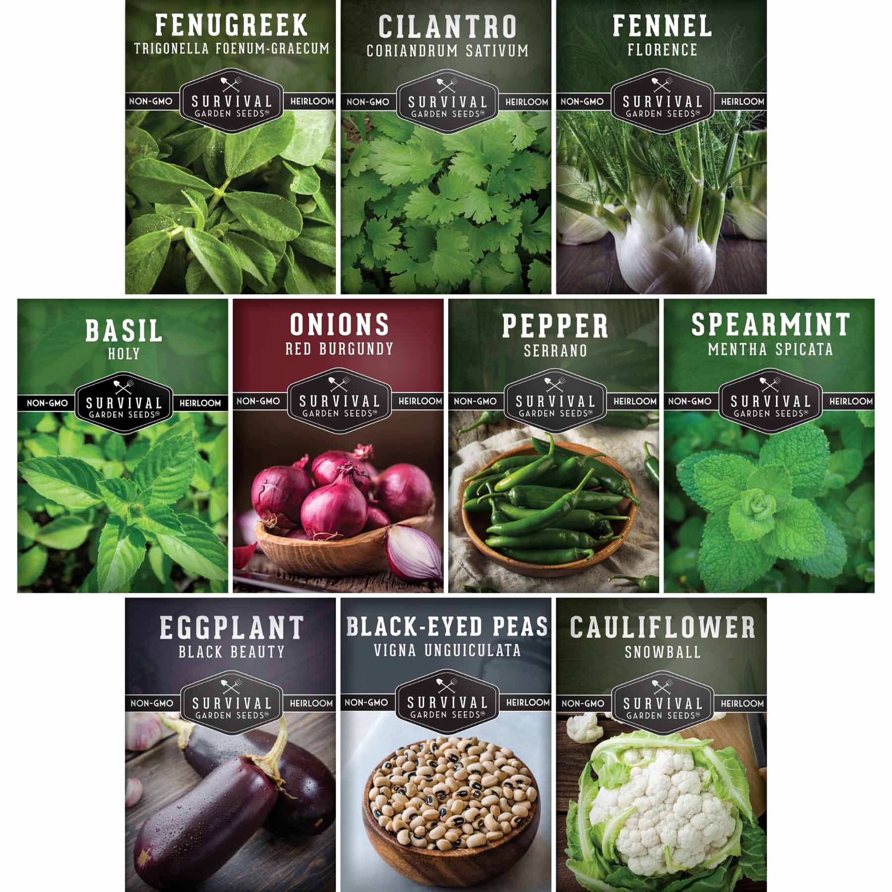 Indian Vegetable Seed Collection – 10 Heirloom Non-GMO Seeds for Authentic Indian Cuisine and Home Gardens