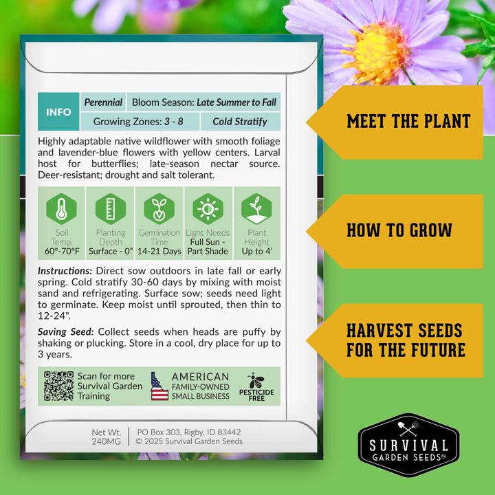Native Habitat Seed Collection – 24 Native Wildflowers &amp; Grasses for Pollinators, Meadows &amp; Low-Maintenance Landscapes